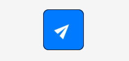 A blue button with a white paper aeroplane icon