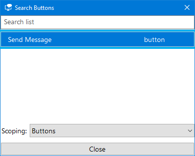A list containing only the send message button