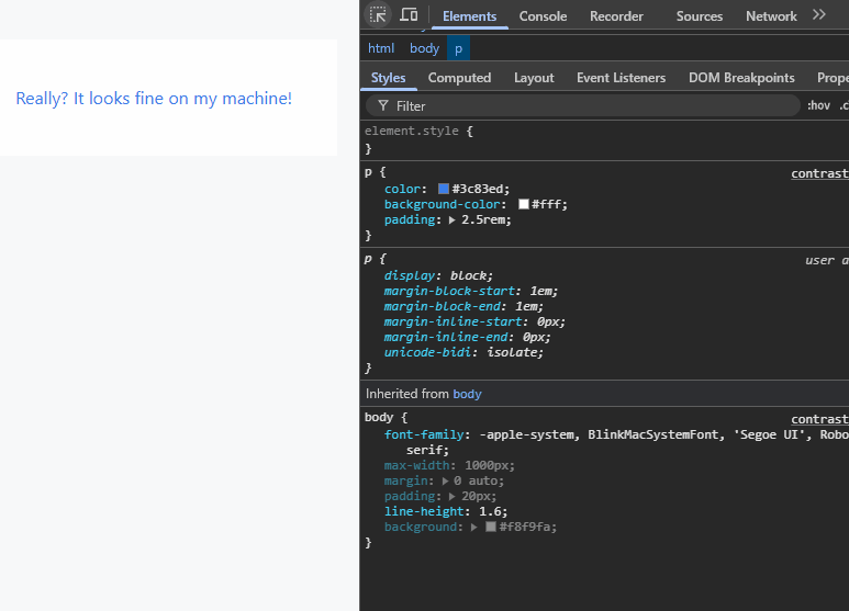 Selecting WCAG AA and AAA suggested colours through Chrome DevTools